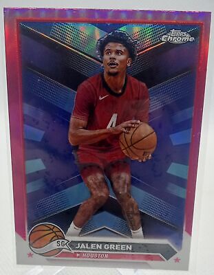 2023-24 Topps Chrome #37 Jalen Green Pink Refractors