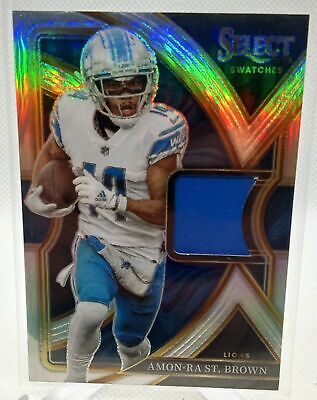 2022 Panini Select #SS-37 Amon-Ra St. Brown Select Swatches Prizm #/99