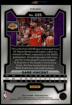 2023-24 Panini Prizm #225 Gabe Vincent Prizms Red #/299