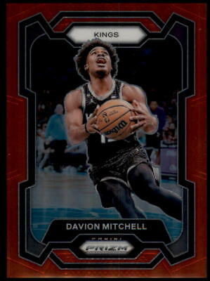 2023-24 Panini Prizm #227 Davion Mitchell Prizms Red #/299