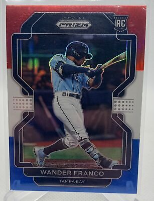 2022 Panini Prizm #54 Wander Franco Red/White/Blue Prizm