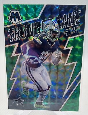 2022 Panini Mosaic #TL-15 Ezekiel Elliott Thunder Lane Mosaic Green