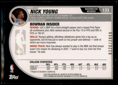 2007-08 Bowman #133 Nick Young #/2999 Rookie