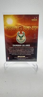 2023-24 Donruss Optic #7 Damian Lillard Rising Suns Pink Velocity #/79