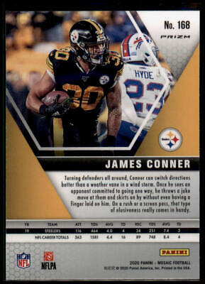 2020 Panini Mosaic #168 James Conner Prizm Reactive Blue