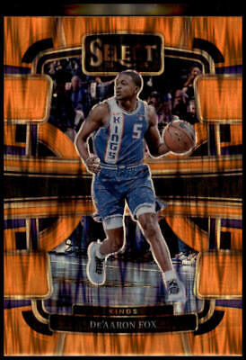 2023-24 Panini Select #49 De'Aaron Fox Orange Flash Prizms