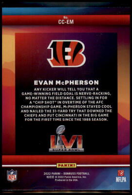 2022 Donruss Evan McPherson Road to the Super Bowl Conference Championship