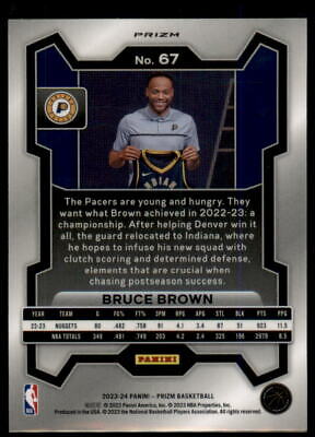 2023-24 Panini Prizm #67 Bruce Brown Prizms Silver