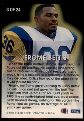 1994 Fleer #3 Jerome Bettis Fleer All-Pros