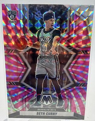 2021-22 Panini Mosaic #26 Seth Curry Pink Swirl FOTL #/11