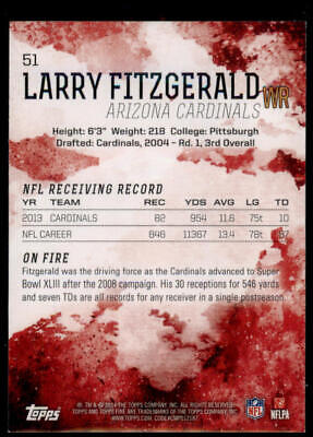 2014 Topps Fire #51 Larry Fitzgerald