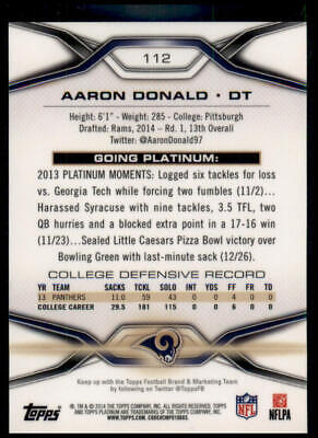 2014 Topps Platinum #112 Aaron Donald Rookie