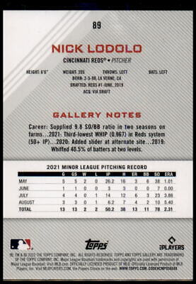 2022 Topps Gallery #89 Nick Lodolo Rainbow Foil Rookie