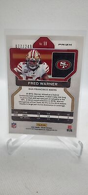 2021 Panini Prizm #59 Fred Warner Orange #/249