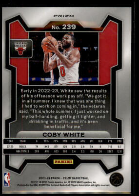 2023-24 Panini Prizm #239 Coby White Prizms Silver