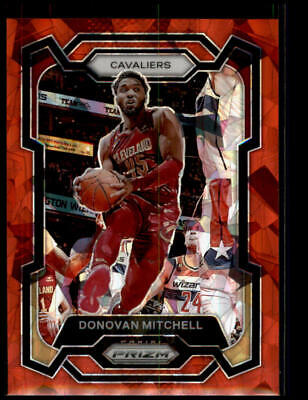 2023-24 Panini Prizm #43 Donovan Mitchell Prizms Red Ice