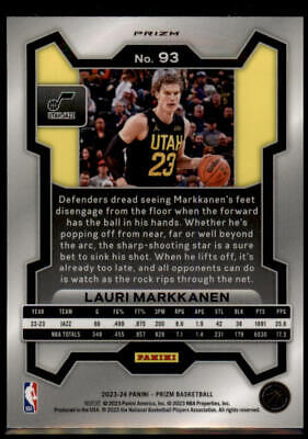 2023-24 Panini Prizm #93 Lauri Markkanen Prizms Red White and Blue