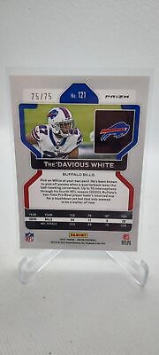 2021 Panini Prizm #121 Tre'Davious White Green Scope #/75 LP 1/1