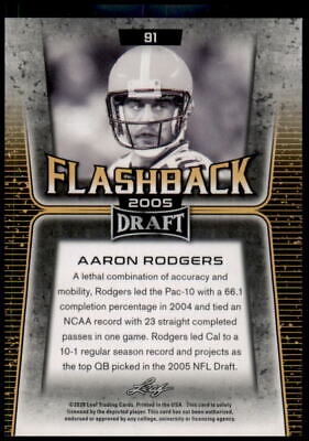 2020 Leaf Draft #91 Aaron Rodgers