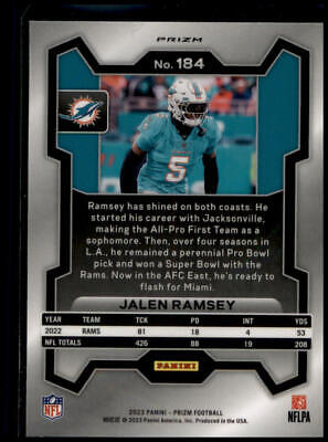 2023 Panini Prizm #184 Jalen Ramsey Silver