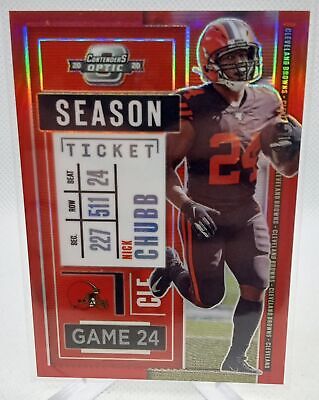 2020 Panini Contenders Optic #15 Nick Chubb Red #/125