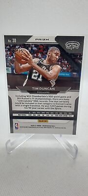 2020-21 Panini Prizm #30 Tim Duncan Fast Break Purple Prizms #/75