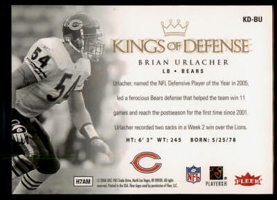 2006 Ultra #KD-BU Brian Urlacher Kings of Defense