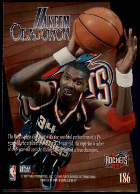 1996-97 SkyBox Z-Force #186 Hakeem Olajuwon