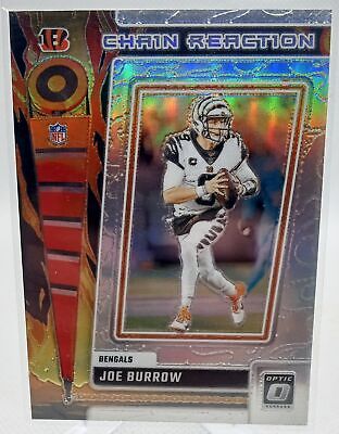 2023 Donruss Optic #CR-JB Joe Burrow Chain Reaction Holo Silver