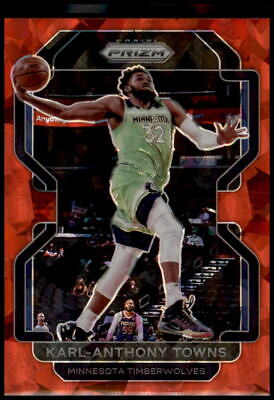 2021-22 Panini Prizm #157 Karl-Anthony Towns Red Ice