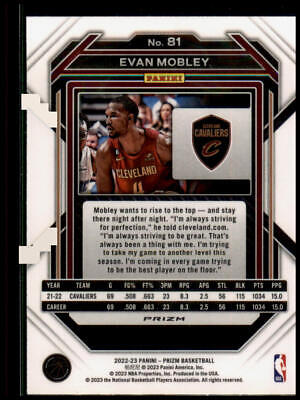 2022-23 Panini Prizm #81 Evan Mobley Prizms Red Ice