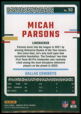 2023 Donruss Optic #50 Micah Parsons