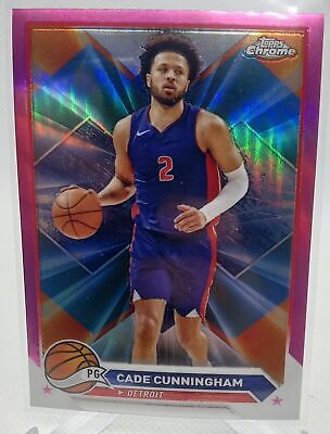 2023-24 Topps Chrome #107 Cade Cunningham Pink Refractors