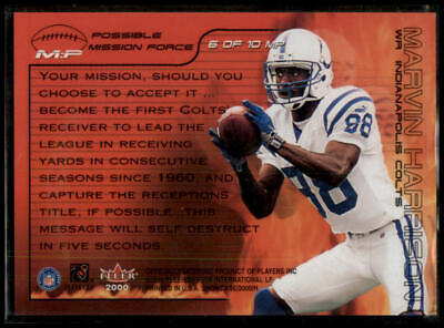 2000 Fleer Showcase #6 MP Marvin Harrison Mission Possible