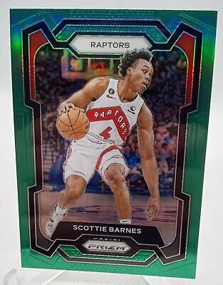 2023-24 Panini Prizm #24 Scottie Barnes Prizms Green