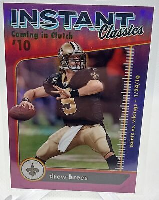 2022 Panini Classics #IC-5 Drew Brees Instant Classics Purple #/35