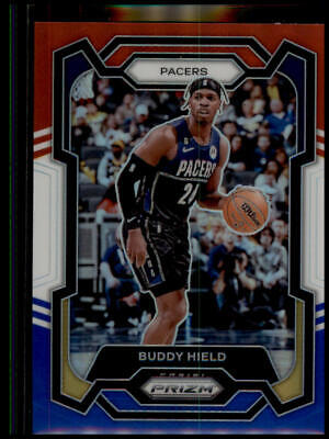 2023-24 Panini Prizm #77 Buddy Hield Prizms Red White and Blue