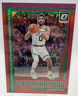 2023-24 Donruss Optic #3 Jayson Tatum Elite Dominators Red #/99