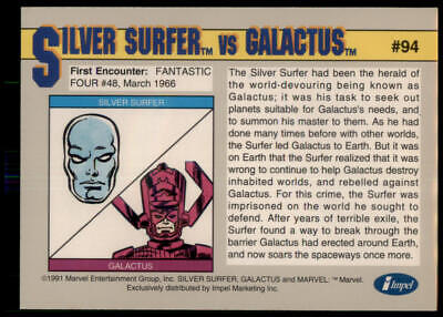 1991 Impel Marvel Universe II #94 Silver Surfer vs. Galactus