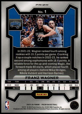 2023-24 Panini Prizm #1 Franz Wagner Prizms Ice