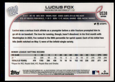 2022 Topps Chrome Update Sapphire Edition #US38 Lucius Fox Rookie