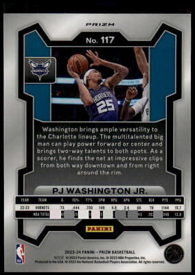 2023-24 Panini Prizm #117 PJ Washington Jr. Prizms Hyper