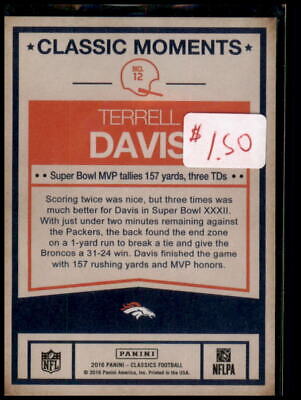 2016 Panini Classics #12 Terrell Davis Classic Moments