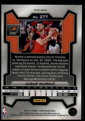 2023-24 Panini Prizm #277 Jusuf Nurkic Prizms Red Ice