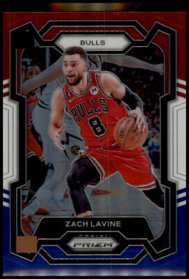 2023-24 Panini Prizm #72 Zach LaVine Prizms Red White and Blue