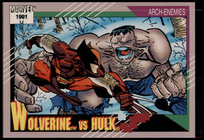 1991 Impel Marvel Universe II #108 Wolverine vs. Hulk