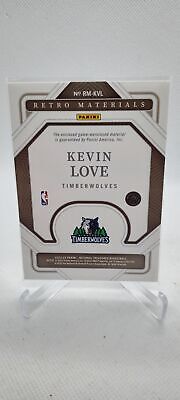 2022-23 Panini National Treasures #RM-KVL Kevin Love Retro Materials #/99