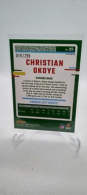 2023 Donruss Optic #89 Christian Okoye Aqua Prizm /299