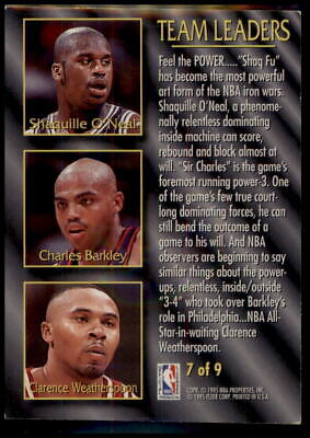 1994-95 Fleer #7 Shaquille O'Neal / Weatherspoon / Charles Barkley Team Leaders