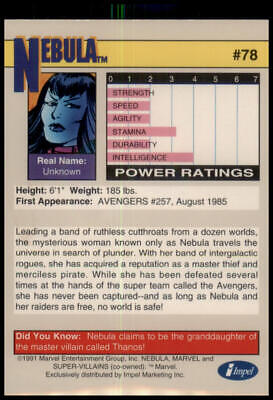 1991 Impel Marvel Universe II #78 Nebula